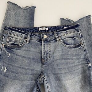 Dear John Women Denim Erin Slim Straight Size‎ 26 (28) READ Low Rise Distressed